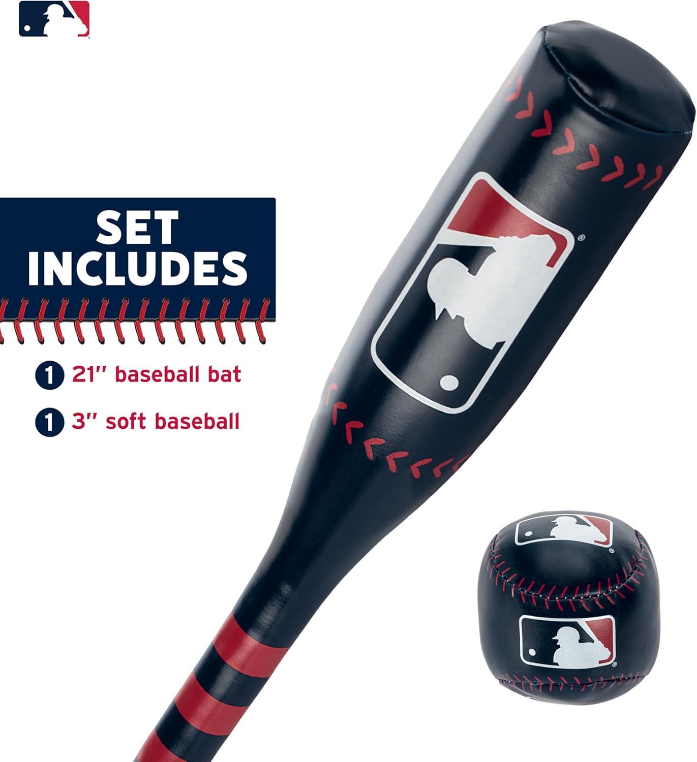 imageFranklin Sports MLB 21quot Soft Sport Bat ampamp Ball Blue Lightweight Kids Bat Ball