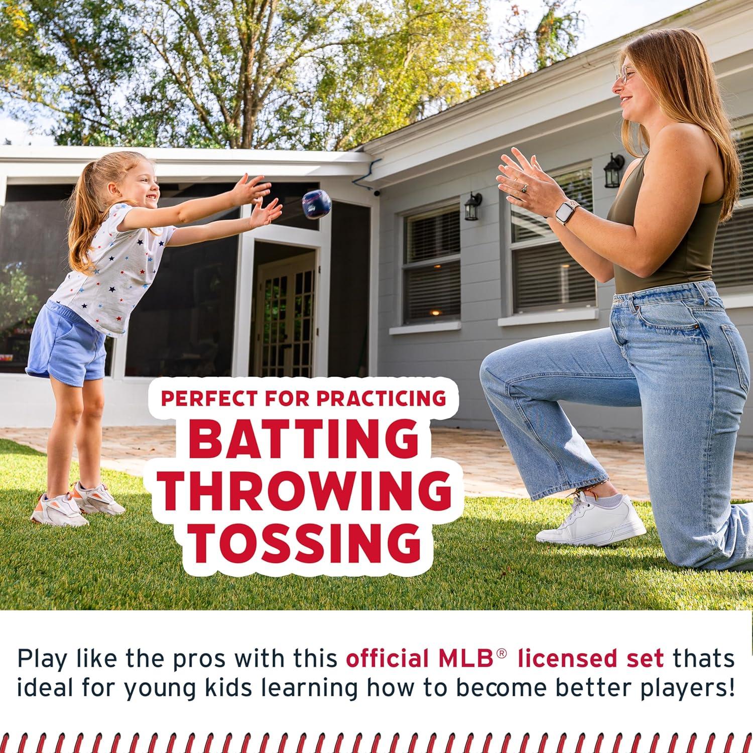 imageFranklin Sports MLB 21quot Soft Sport Bat ampamp Ball Blue Lightweight Kids Bat Ball