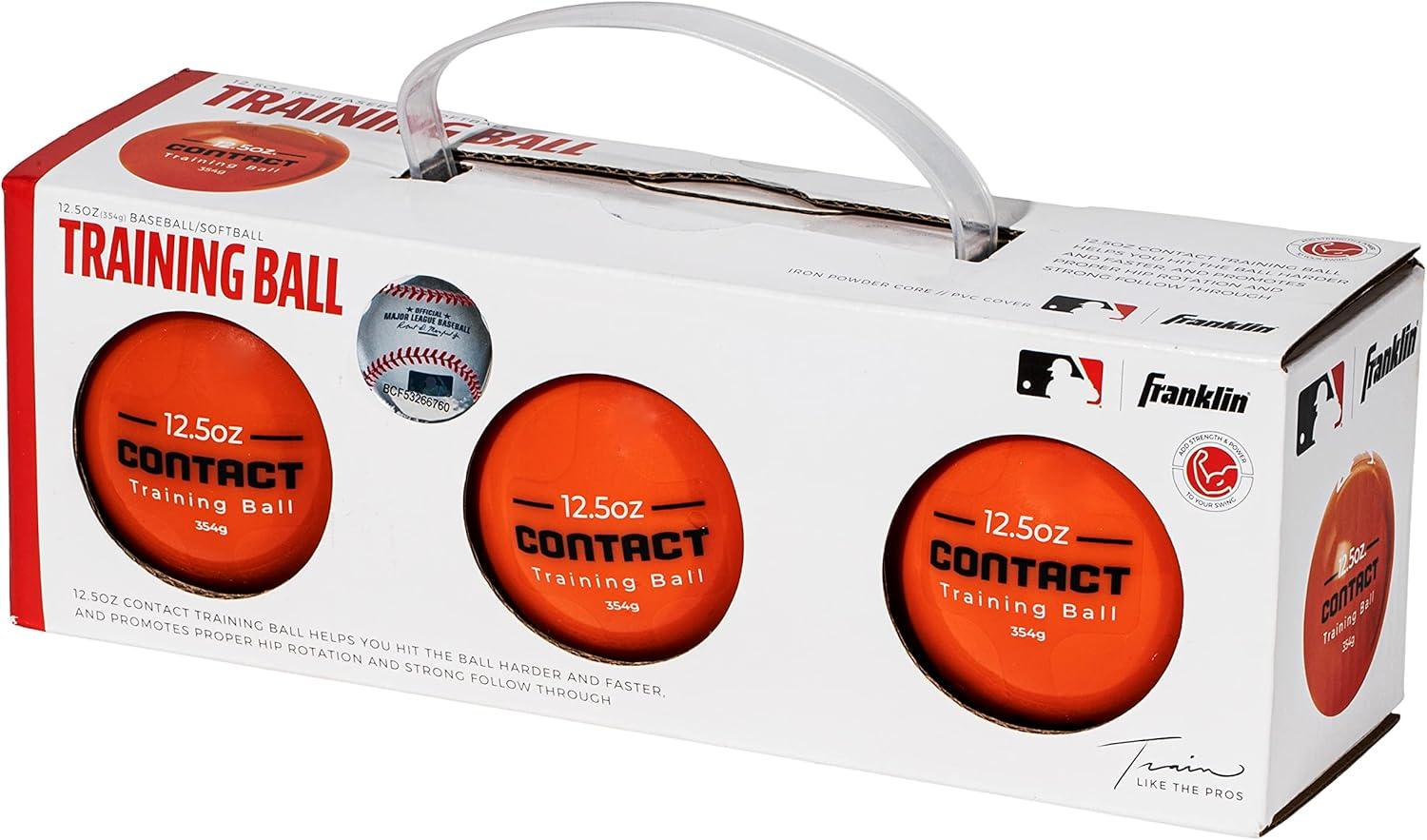 imageFranklin Sports MLB Home Run Training Ball 125 oz 3 Pack