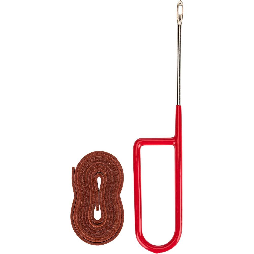 imageFranklin Sports Glove Lacing Repair Kit  Dr Glove Baseball  Softball Glove Leather Laces  Relacing Needle  Laces for Fielder  Catchers MittsNatural