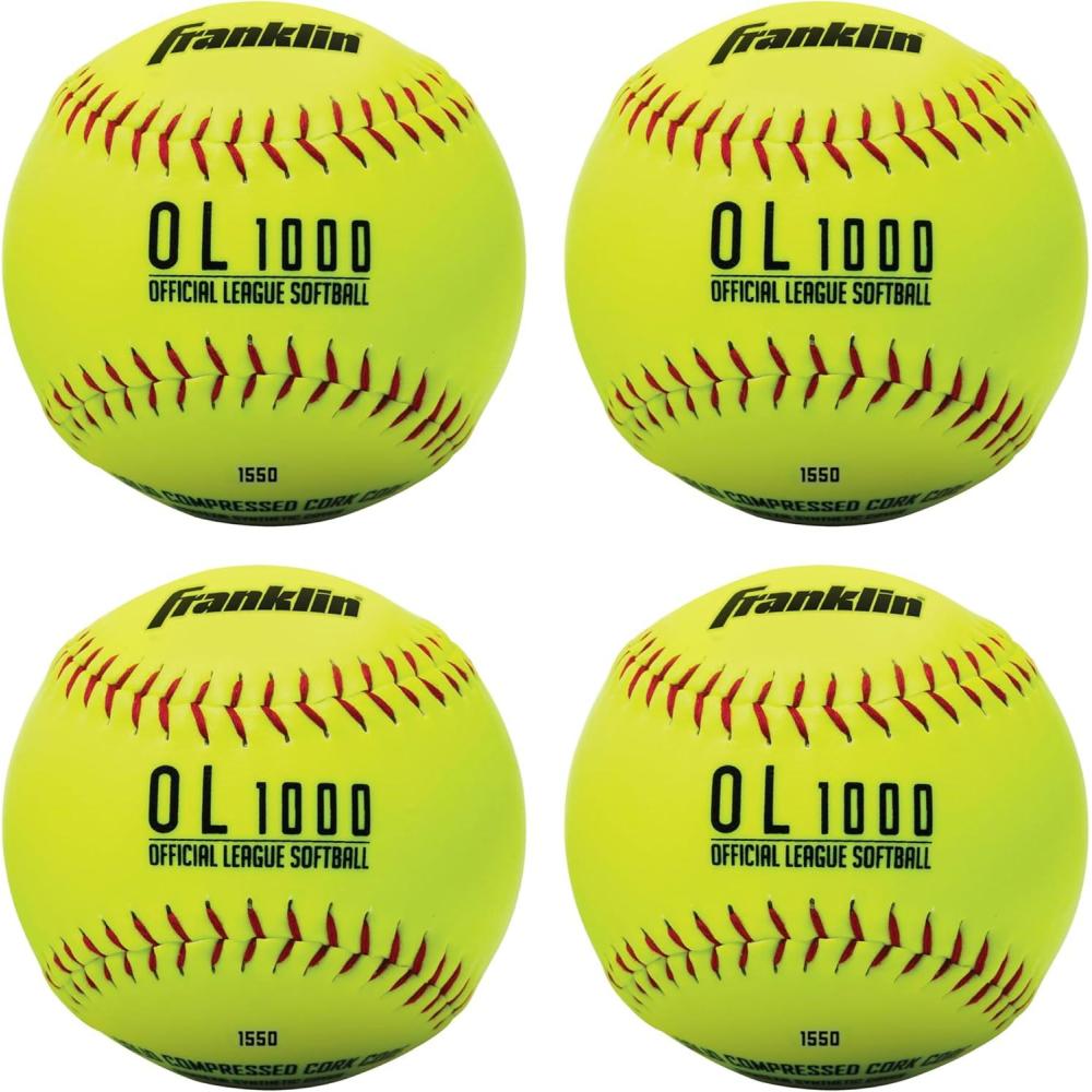imageFranklin Sports Official Size Softballs  12quot  Fastpitch Balls  Great for Practice  Training  Official Size  Weight  1 Pack 4 Pack  12 Pack4 Softballs