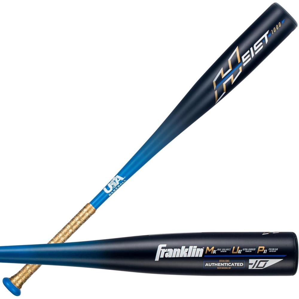 imageFranklin Sports Youth Baseball Bat Heist Kids Baseball Bats for Ages 812 2 58quot Inch Big Barrel Kids Metal Bat Youth Drop 9 10 Aluminum Bats USA Baseball 26quot to 30quot BatsRoyal