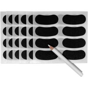 Franklin Sports Eye Black Stickers for Kids – Customizable Lettering Baseball and Football Eye Black Stickers – White Pencil Included – Includes 24 Pairs(Black)