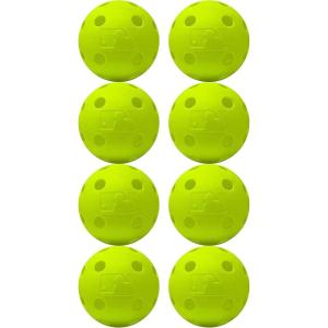Franklin Sports Indestruct-A-Ball Plastic Batting Practice Baseballs, Softballs + Golf Balls – Training Packs(Yellow (Pack of 8))
