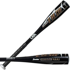 Franklin Sports Kids Teeball Bat – Venom + Barracuda Aluminum + Composite – USA Baseball Certified for Boys + Girls – Youth Metal Bat – Drop -10 to -13(Black: 2-5/8″ Barrel)