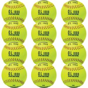 Franklin Sports Official Size Softballs – 12″ – Fastpitch Balls – Great for Practice + Training – Official Size + Weight – 1 Pack, 4 Pack + 12 Pack(12 Softballs)