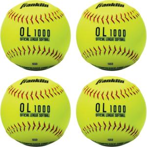 Franklin Sports Official Size Softballs – 12″ – Fastpitch Balls – Great for Practice + Training – Official Size + Weight – 1 Pack, 4 Pack + 12 Pack(4 Softballs)