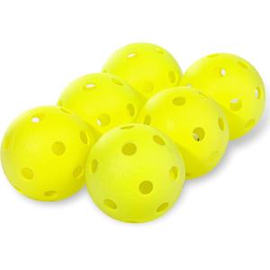 Franklin Sports Plastic Softballs – MLB – Includes 6 Balls for Batting Practice or Backyard Baseball Play – Replacement Balls – 90mm Official Baseball Size – Yellow(90 mm (Pack of 6))