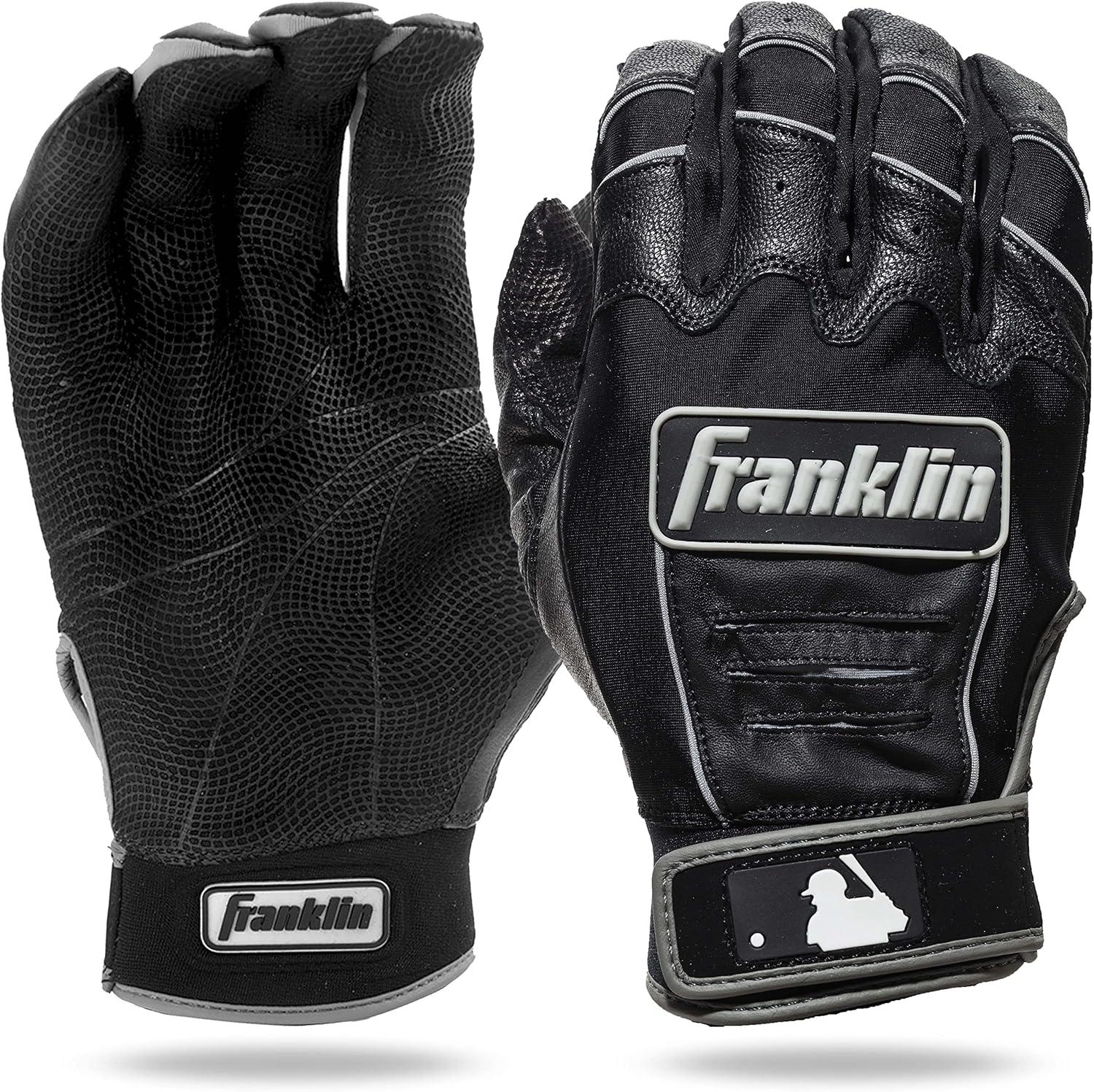 imageFranklin Sports MLB Baseball Batting Gloves  CFX Pro Adult  Youth  Baseball  Softball  Multiple Sizes  ColorsBlackBlack