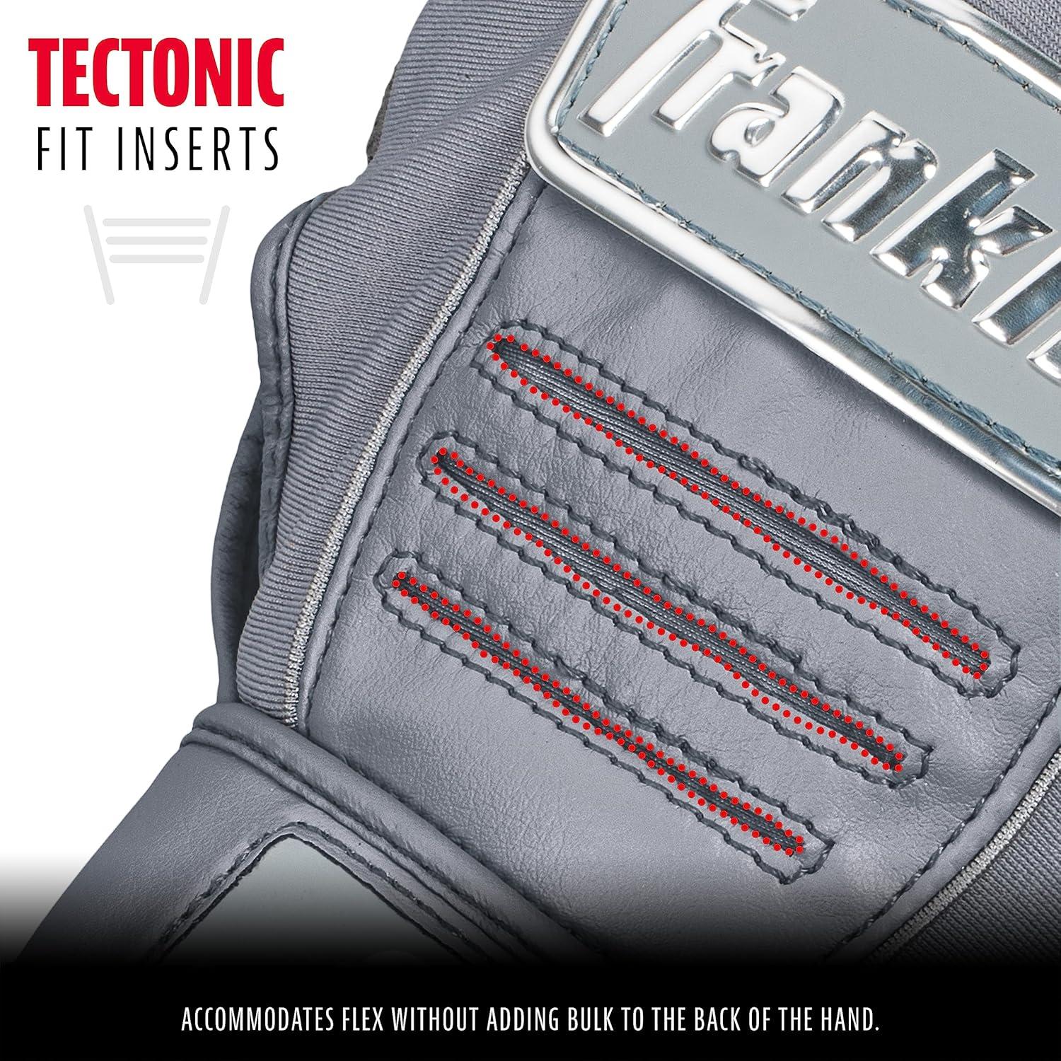 imageFranklin Sports MLB Baseball Batting Gloves  CFX Pro Adult  Youth  Baseball  Softball  Multiple Sizes  ColorsChrome Gray