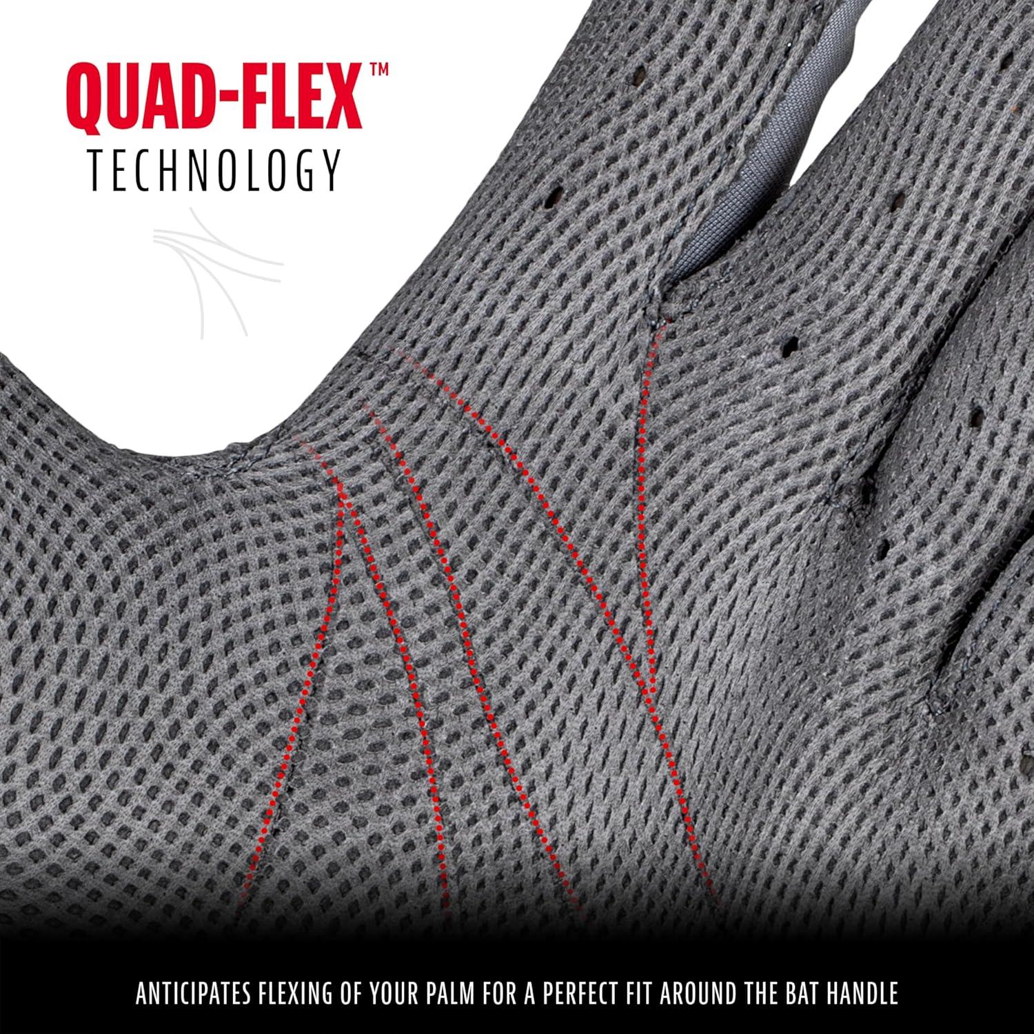 imageFranklin Sports MLB Baseball Batting Gloves  CFX Pro Adult  Youth  Baseball  Softball  Multiple Sizes  ColorsChrome Gray