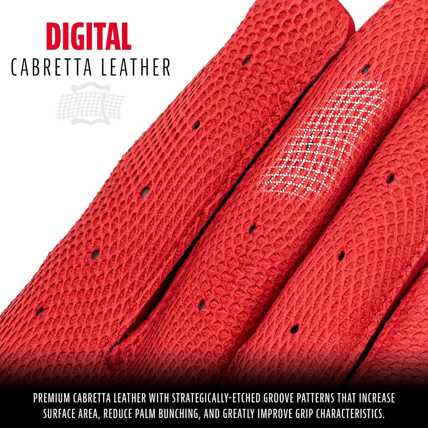 imageFranklin Sports MLB Baseball Batting Gloves  CFX Pro Adult  Youth  Baseball  Softball  Multiple Sizes  ColorsChrome Red