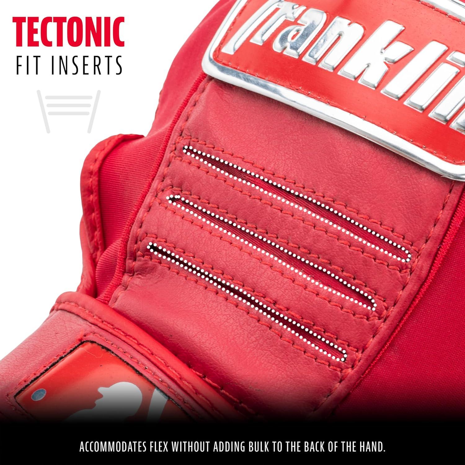 imageFranklin Sports MLB Baseball Batting Gloves  CFX Pro Adult  Youth  Baseball  Softball  Multiple Sizes  ColorsChrome Red