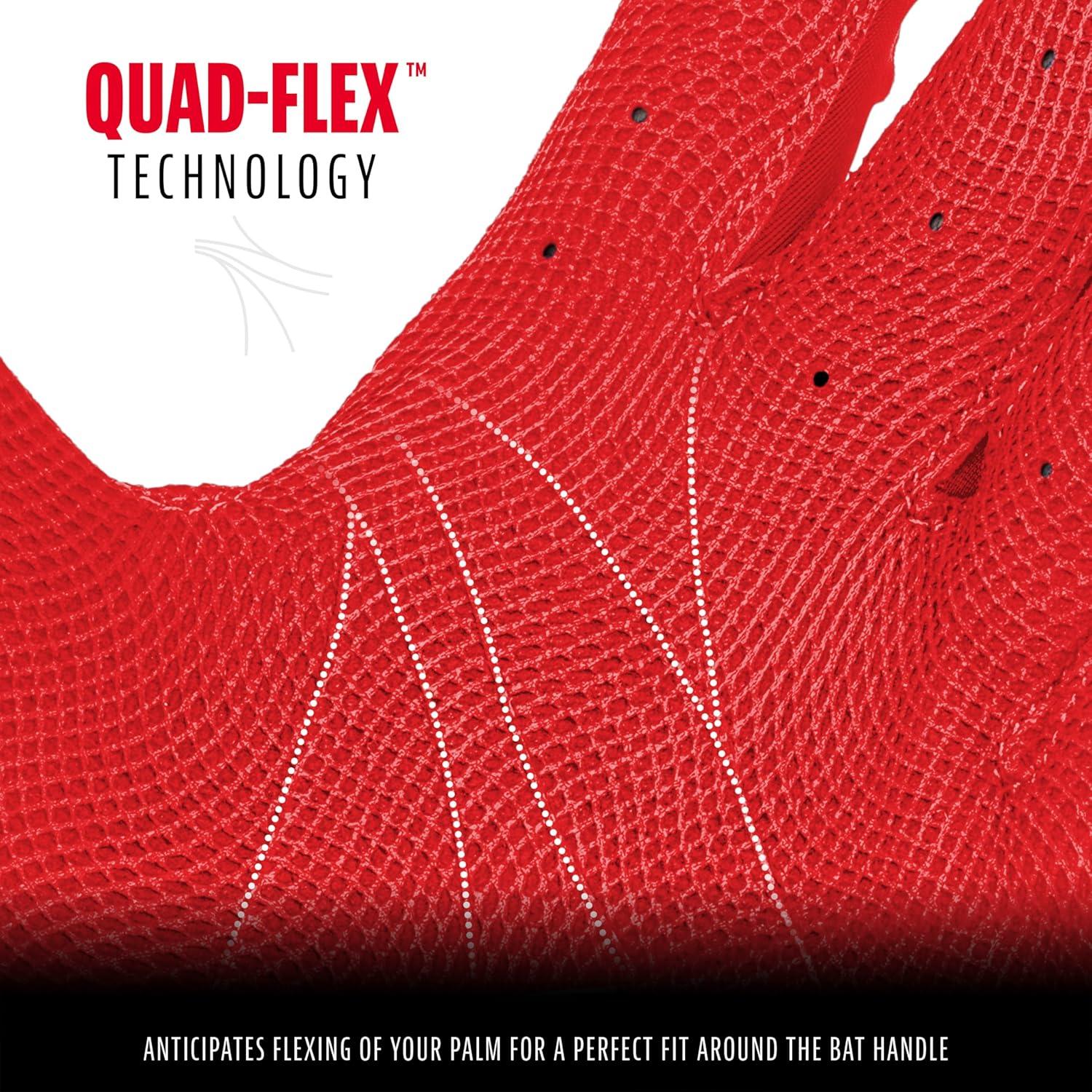 imageFranklin Sports MLB Baseball Batting Gloves  CFX Pro Adult  Youth  Baseball  Softball  Multiple Sizes  ColorsChrome Red