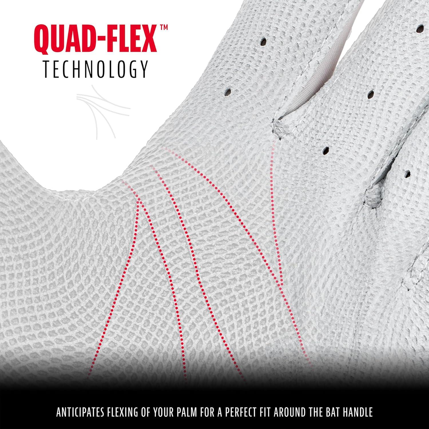 imageFranklin Sports MLB Baseball Batting Gloves  CFX Pro Adult  Youth  Baseball  Softball  Multiple Sizes  ColorsChrome White