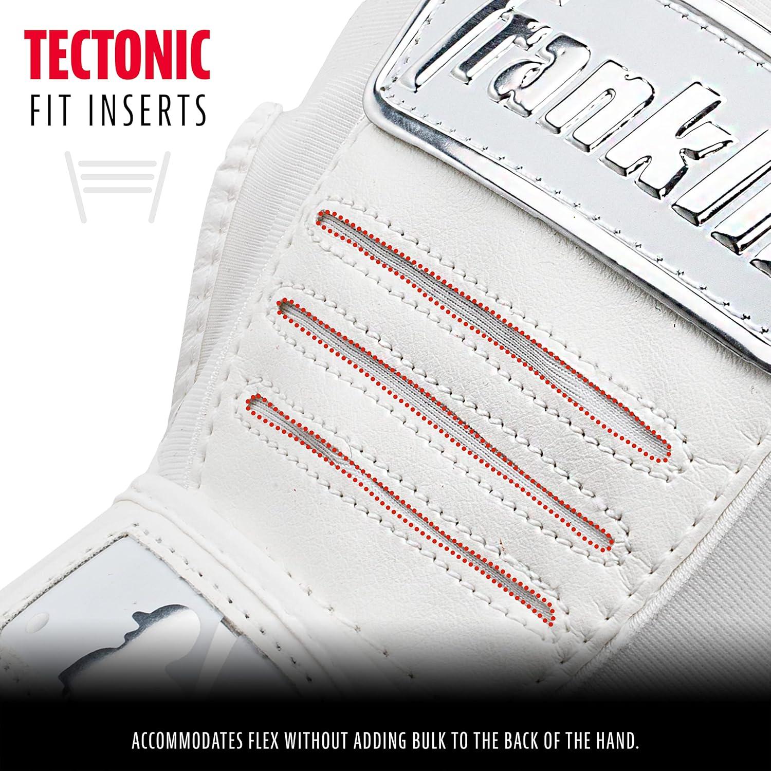 imageFranklin Sports MLB Baseball Batting Gloves  CFX Pro Adult  Youth  Baseball  Softball  Multiple Sizes  ColorsChrome White