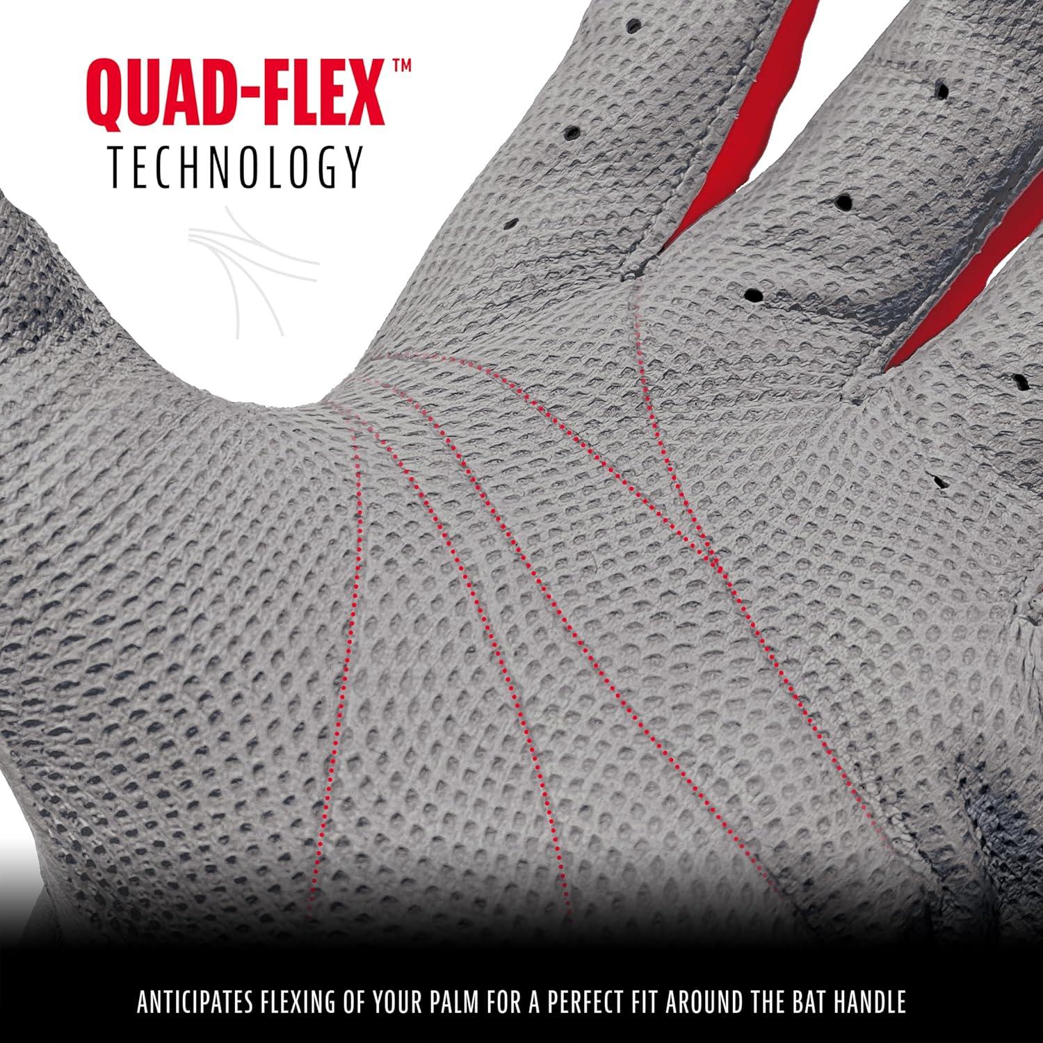 imageFranklin Sports MLB Baseball Batting Gloves  CFX Pro Adult  Youth  Baseball  Softball  Multiple Sizes  ColorsGreyRed