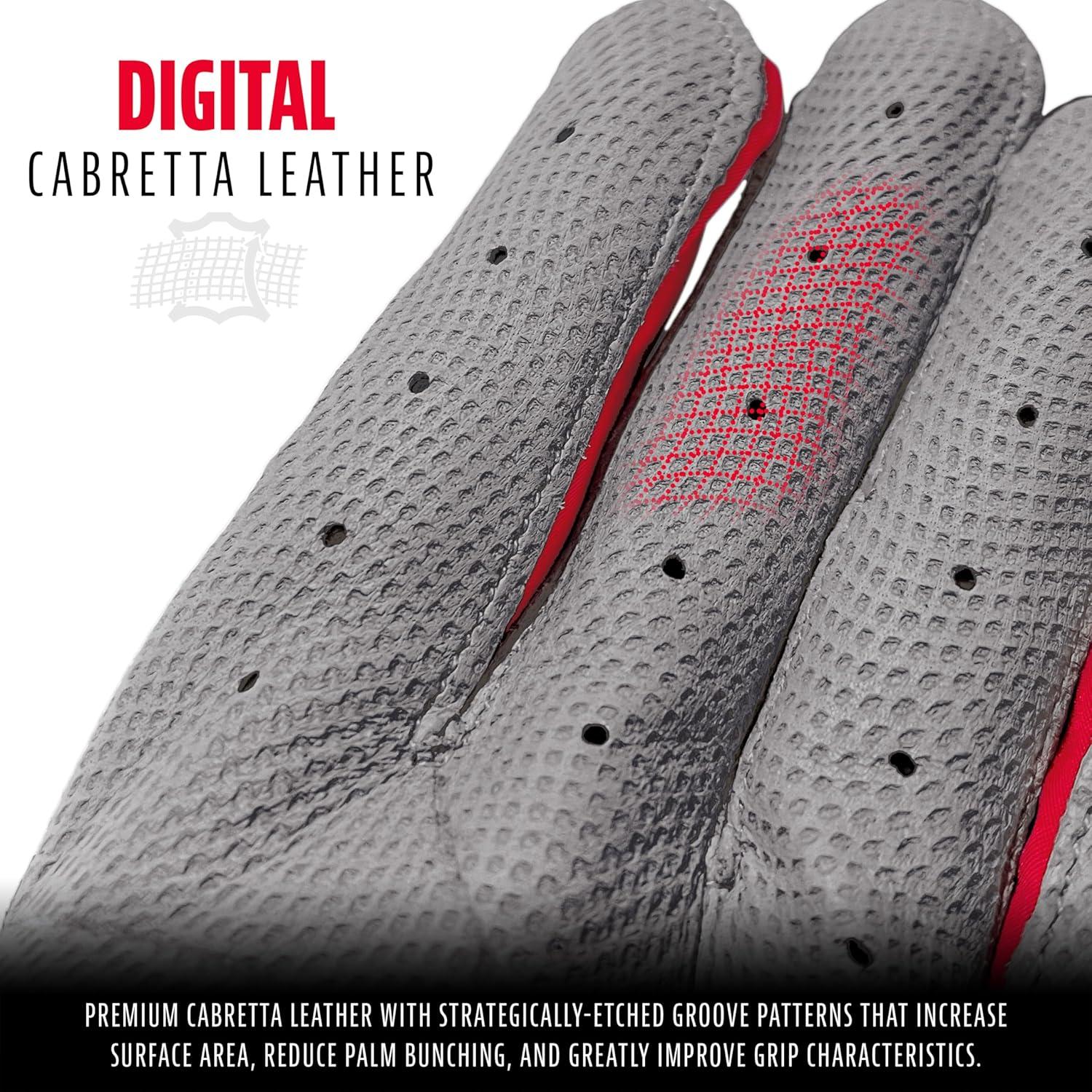 imageFranklin Sports MLB Baseball Batting Gloves  CFX Pro Adult  Youth  Baseball  Softball  Multiple Sizes  ColorsGreyRed