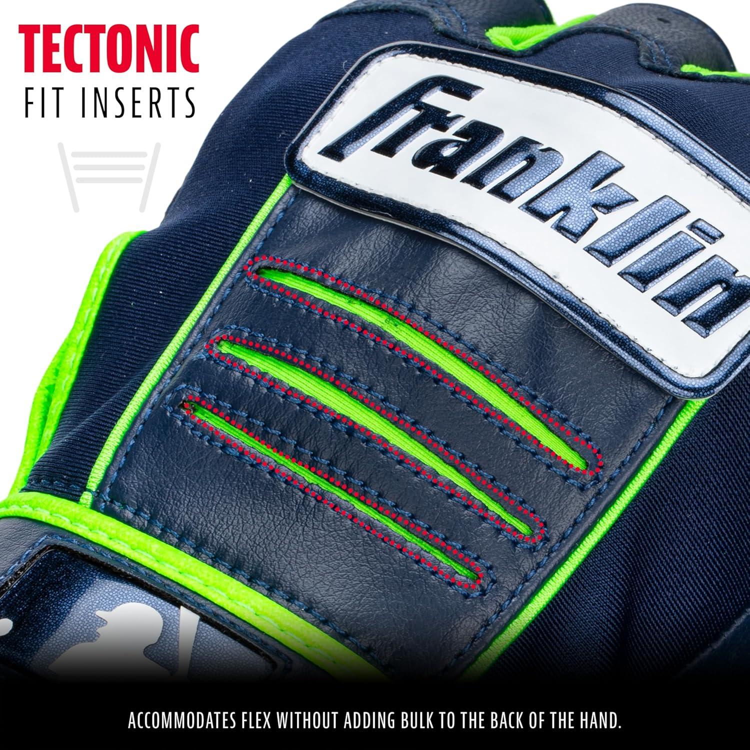 imageFranklin Sports MLB Baseball Batting Gloves  CFX Pro Adult  Youth  Baseball  Softball  Multiple Sizes  ColorsNavyGreen