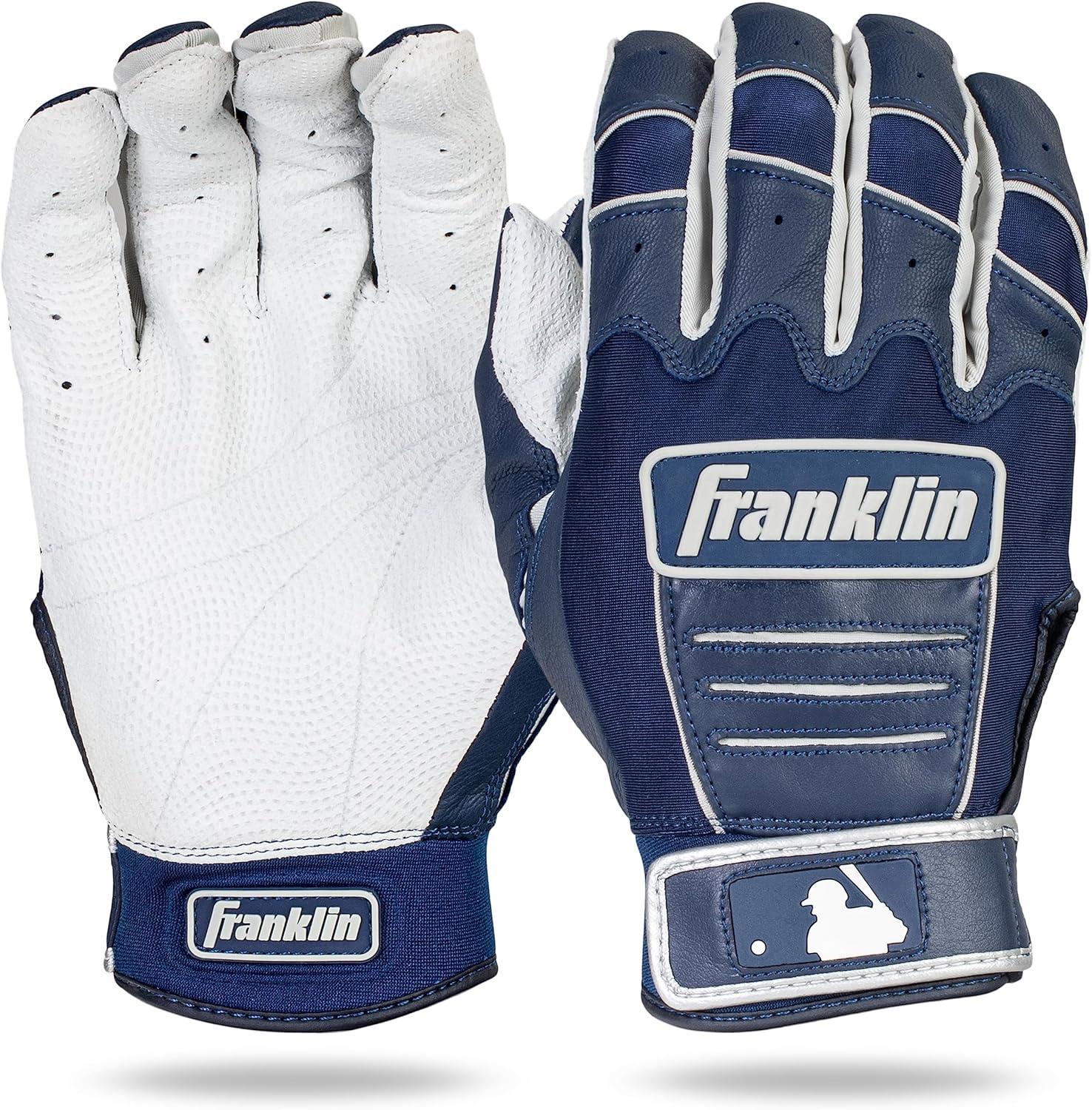 imageFranklin Sports MLB Baseball Batting Gloves  CFX Pro Adult  Youth  Baseball  Softball  Multiple Sizes  ColorsNavyPearl