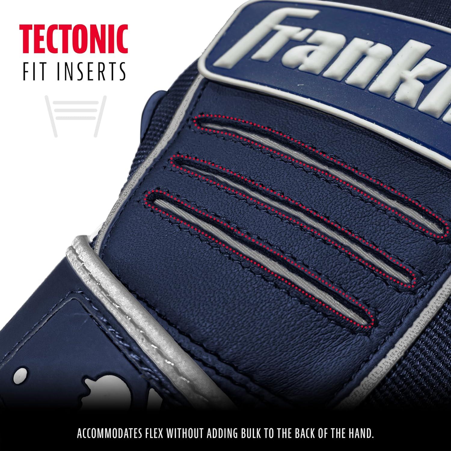 imageFranklin Sports MLB Baseball Batting Gloves  CFX Pro Adult  Youth  Baseball  Softball  Multiple Sizes  ColorsPearlNavy