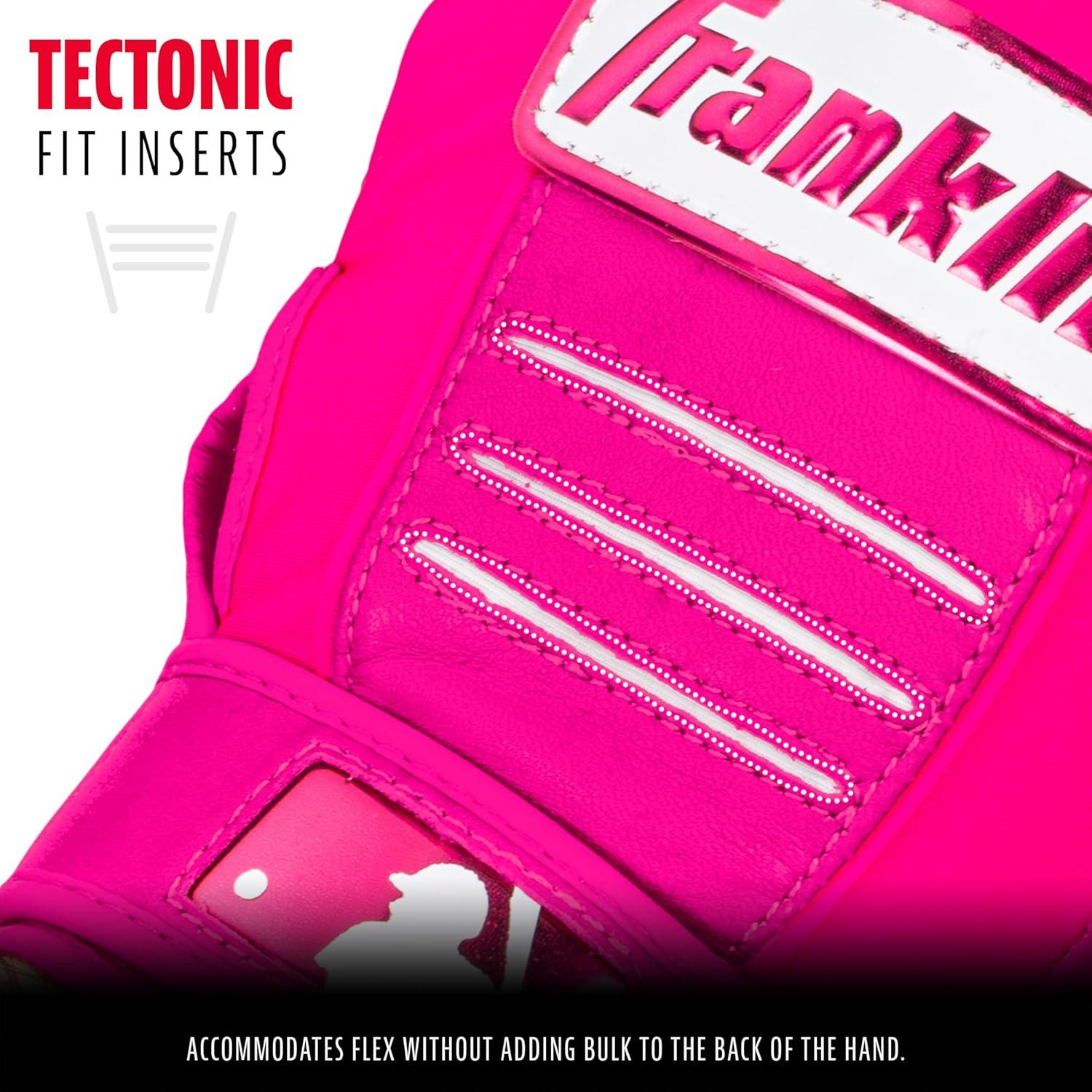 imageFranklin Sports MLB Baseball Batting Gloves  CFX Pro Adult  Youth  Baseball  Softball  Multiple Sizes  ColorsPink Highlight