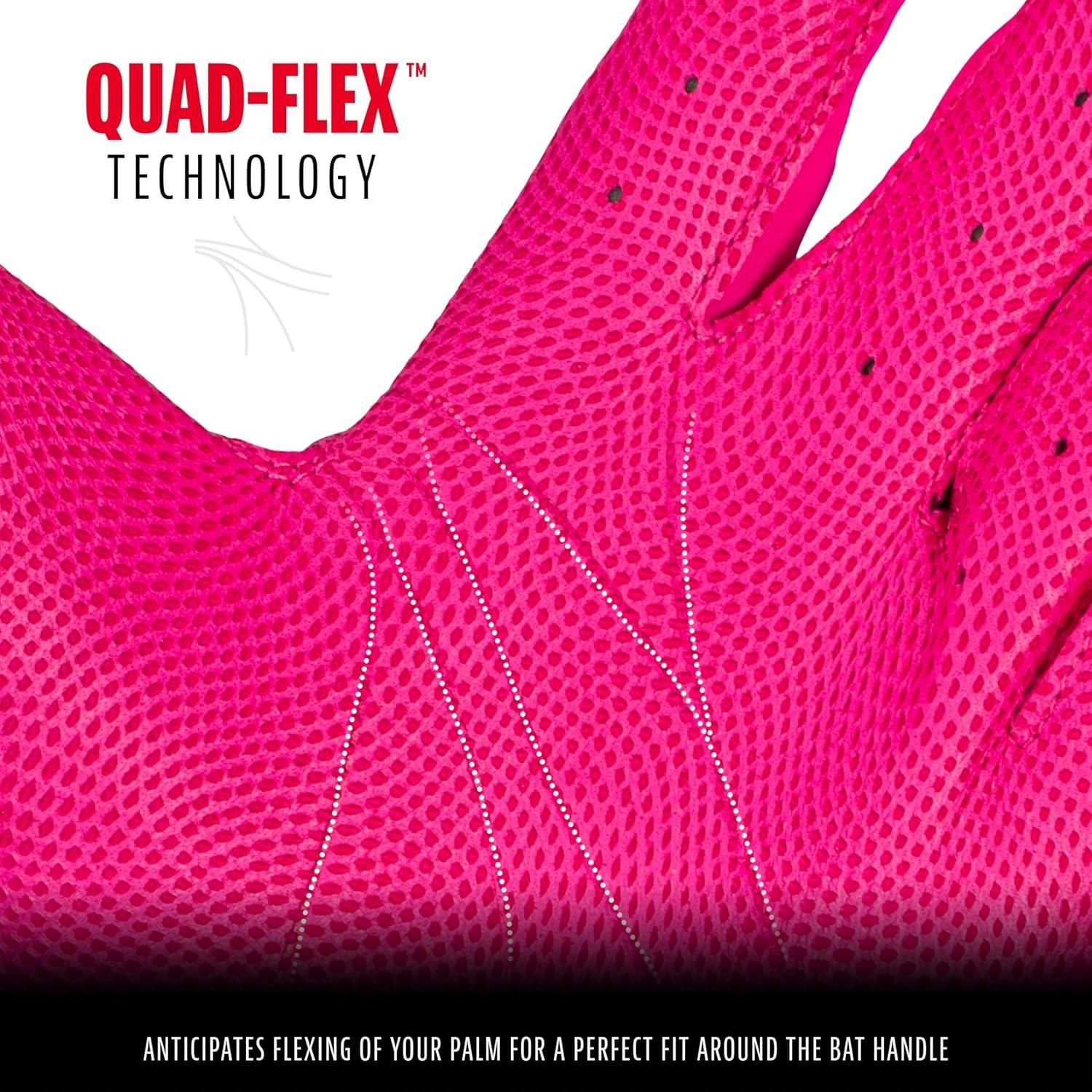 imageFranklin Sports MLB Baseball Batting Gloves  CFX Pro Adult  Youth  Baseball  Softball  Multiple Sizes  ColorsPink Highlight