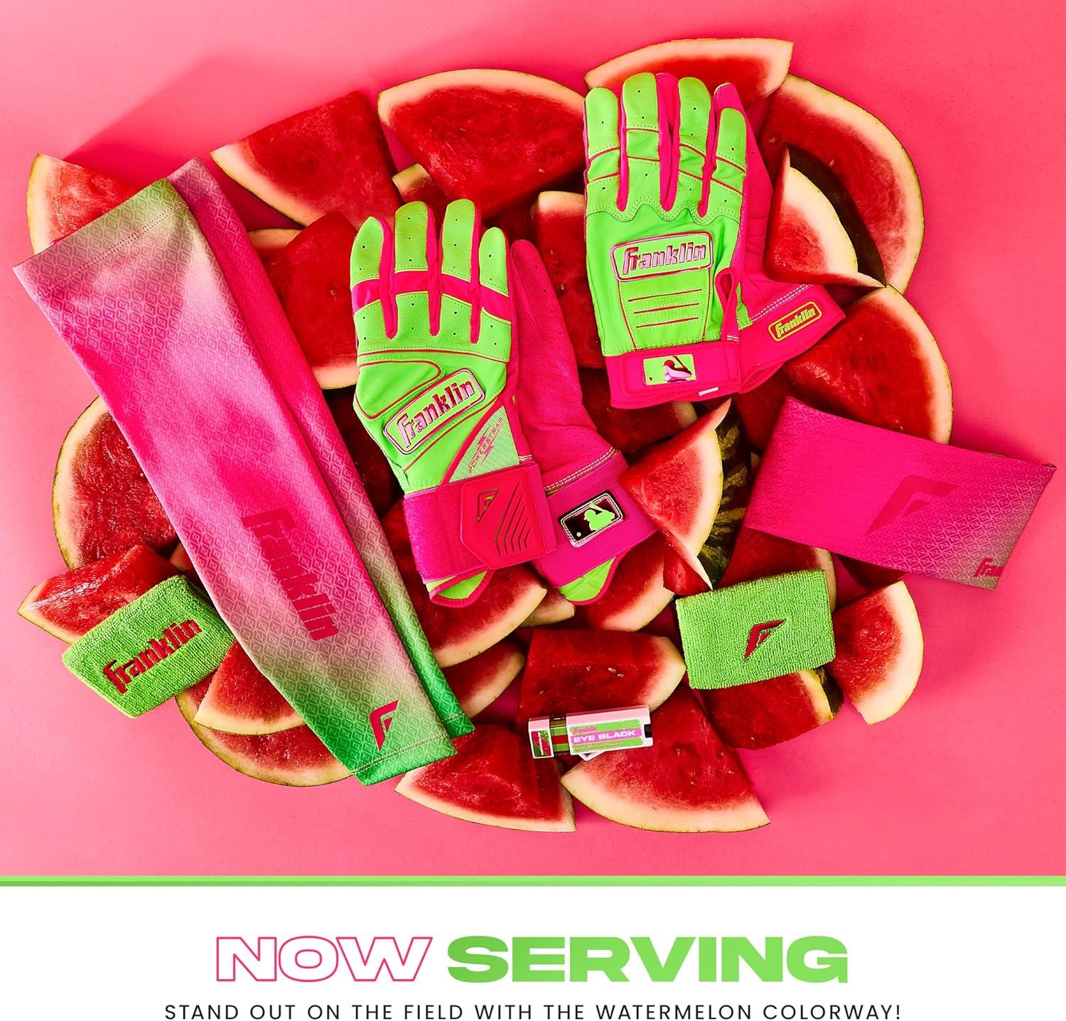 imageFranklin Sports MLB Baseball Batting Gloves  CFX Pro Adult  Youth  Baseball  Softball  Multiple Sizes  ColorsPinkApple Green