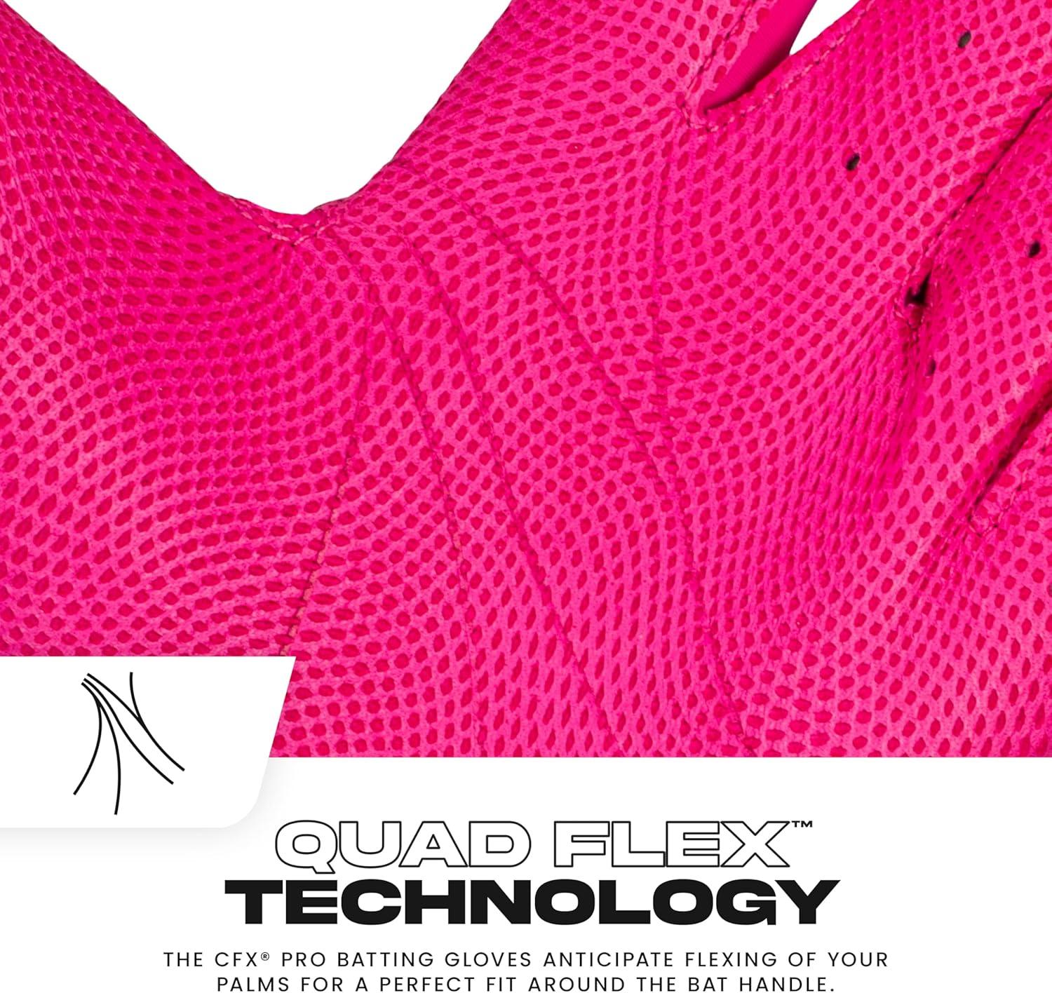 imageFranklin Sports MLB Baseball Batting Gloves  CFX Pro Adult  Youth  Baseball  Softball  Multiple Sizes  ColorsPinkCarolina Blue