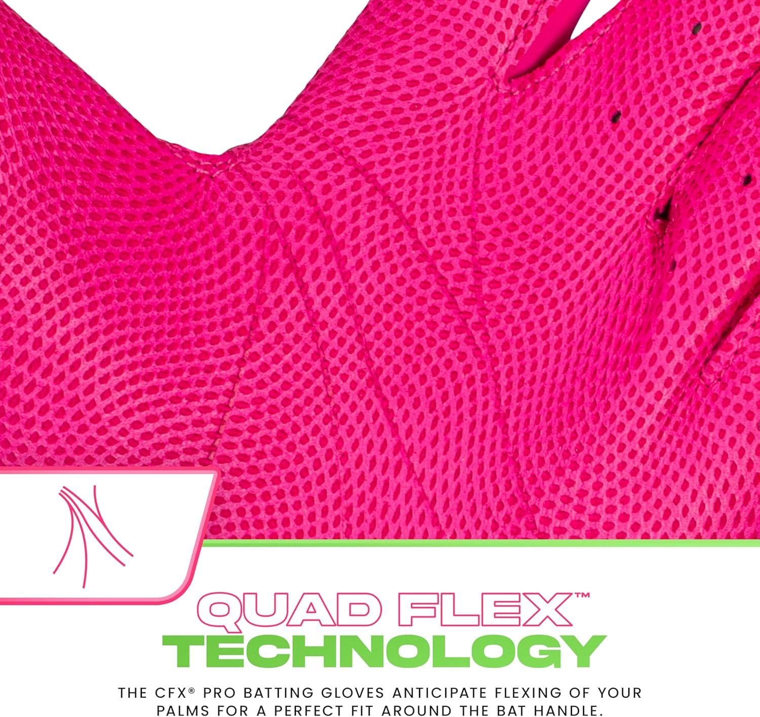 imageFranklin Sports MLB Baseball Batting Gloves  CFX Pro Adult  Youth  Baseball  Softball  Multiple Sizes  ColorsPinkCarolina Blue