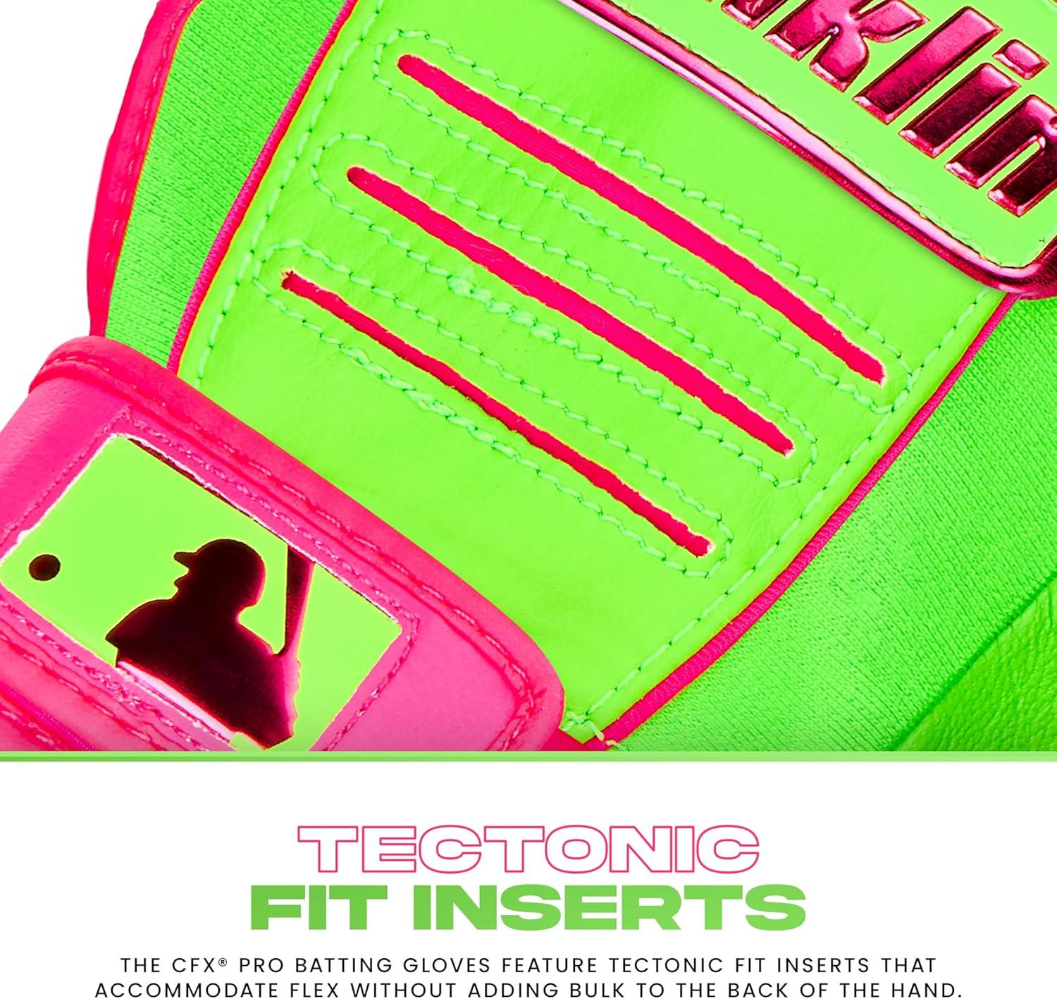 imageFranklin Sports MLB Baseball Batting Gloves  CFX Pro Adult  Youth  Baseball  Softball  Multiple Sizes  ColorsPinkCarolina Blue