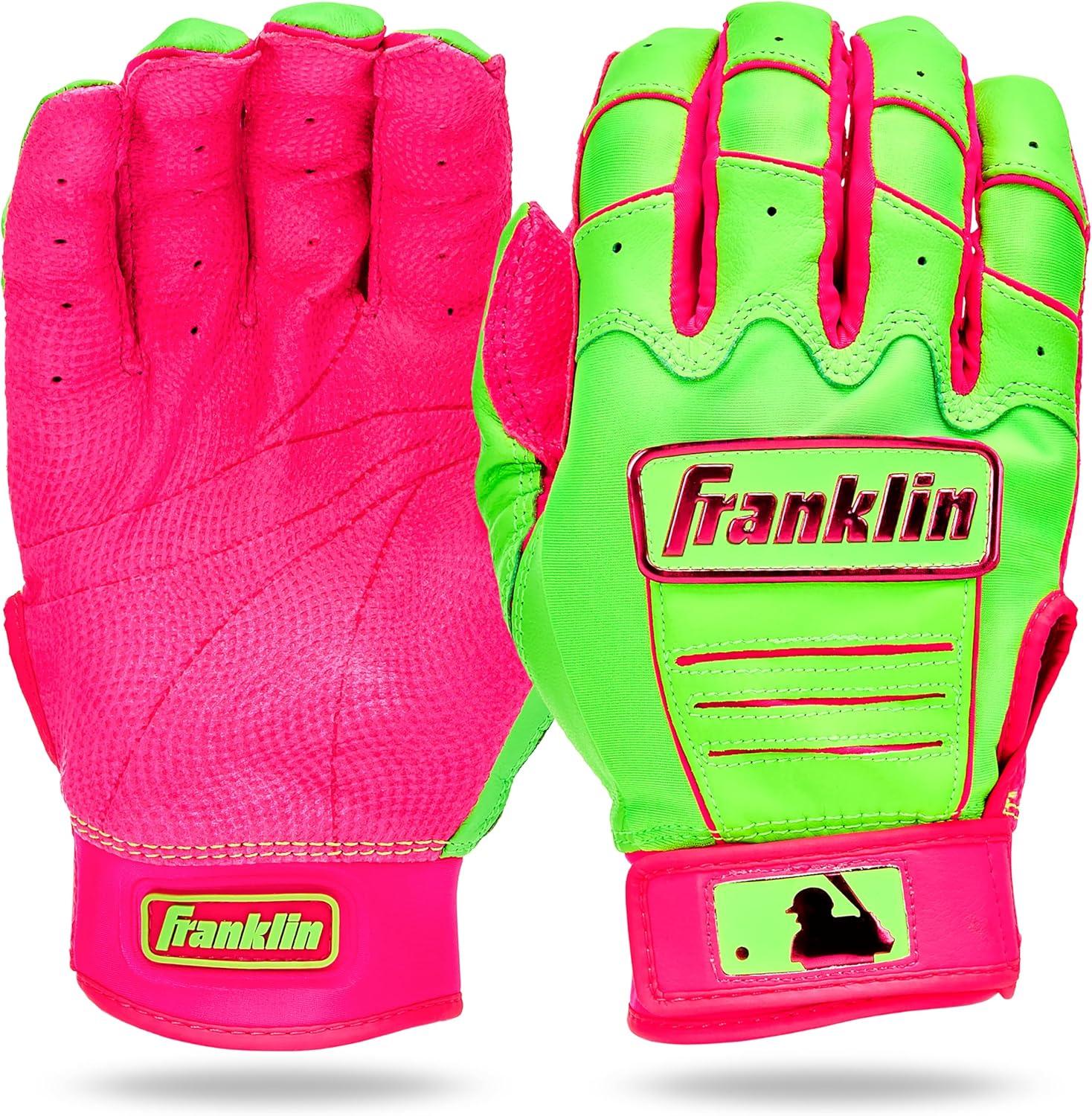 imageFranklin Sports MLB Baseball Batting Gloves  CFX Pro Adult  Youth  Baseball  Softball  Multiple Sizes  ColorsPinkCarolina Blue