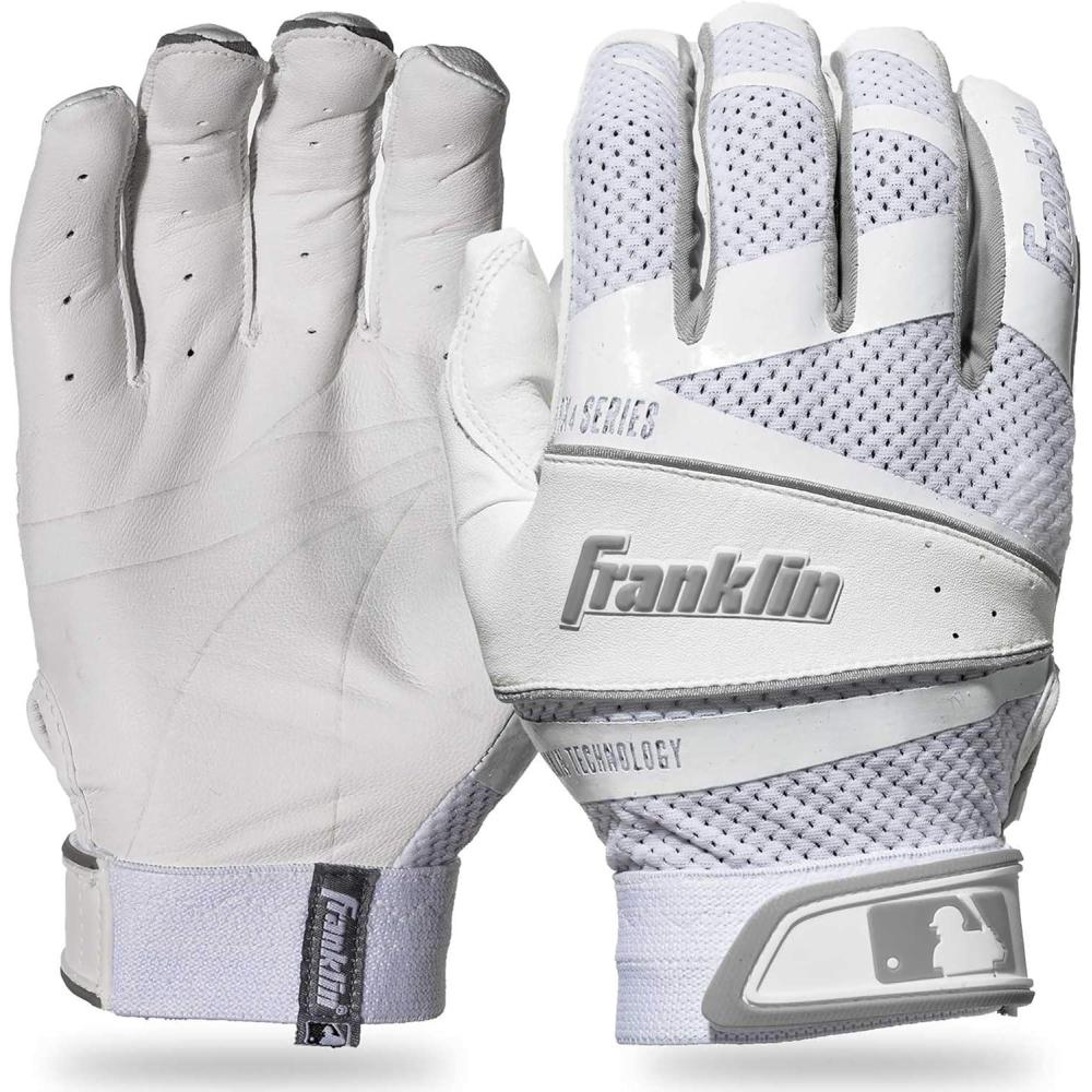 imageFranklin Sports Fastpitch Freeflex Series Softball Batting GlovesWhiteWhite
