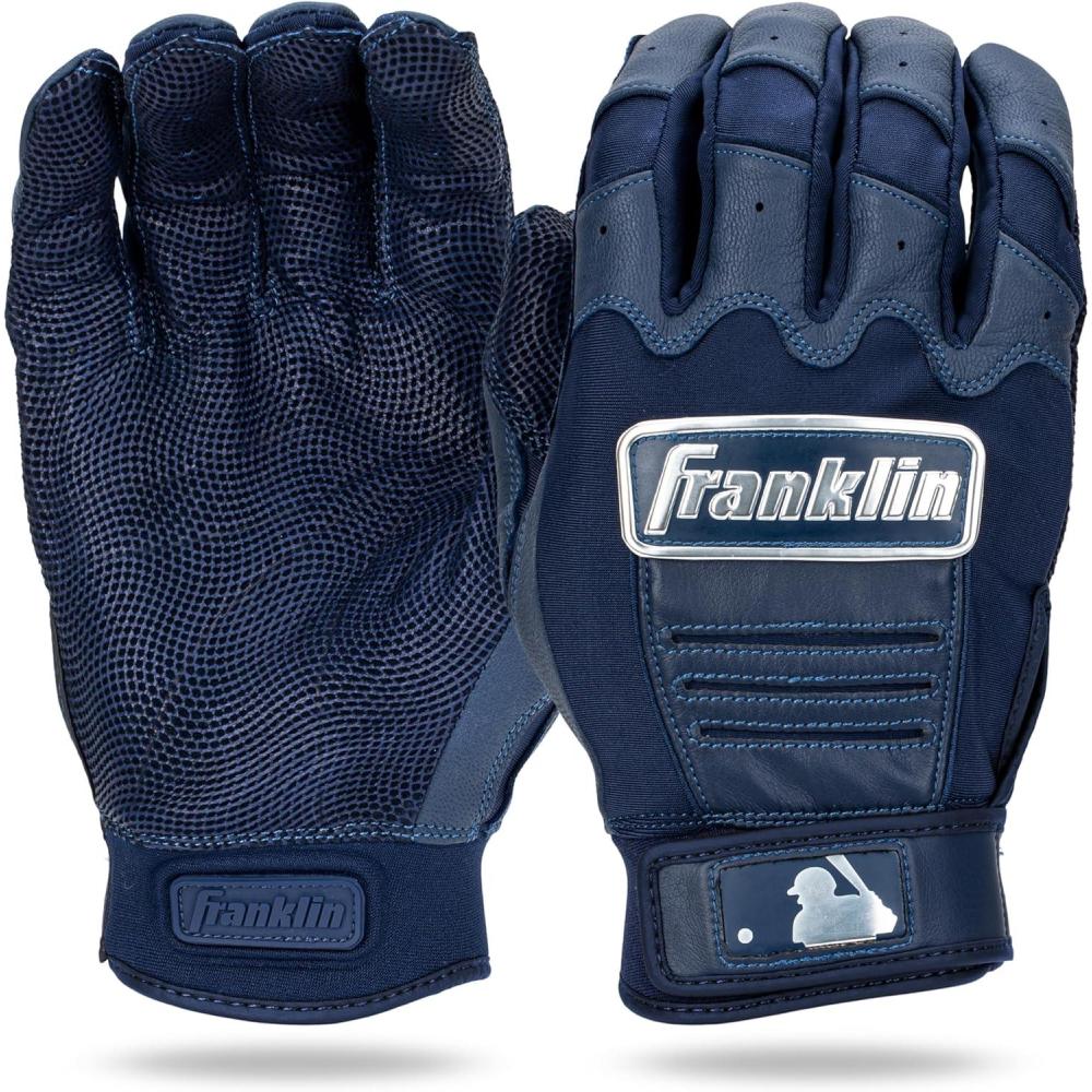 imageFranklin Sports MLB Baseball Batting Gloves  CFX Pro Adult  Youth  Baseball  Softball  Multiple Sizes  ColorsChrome Navy