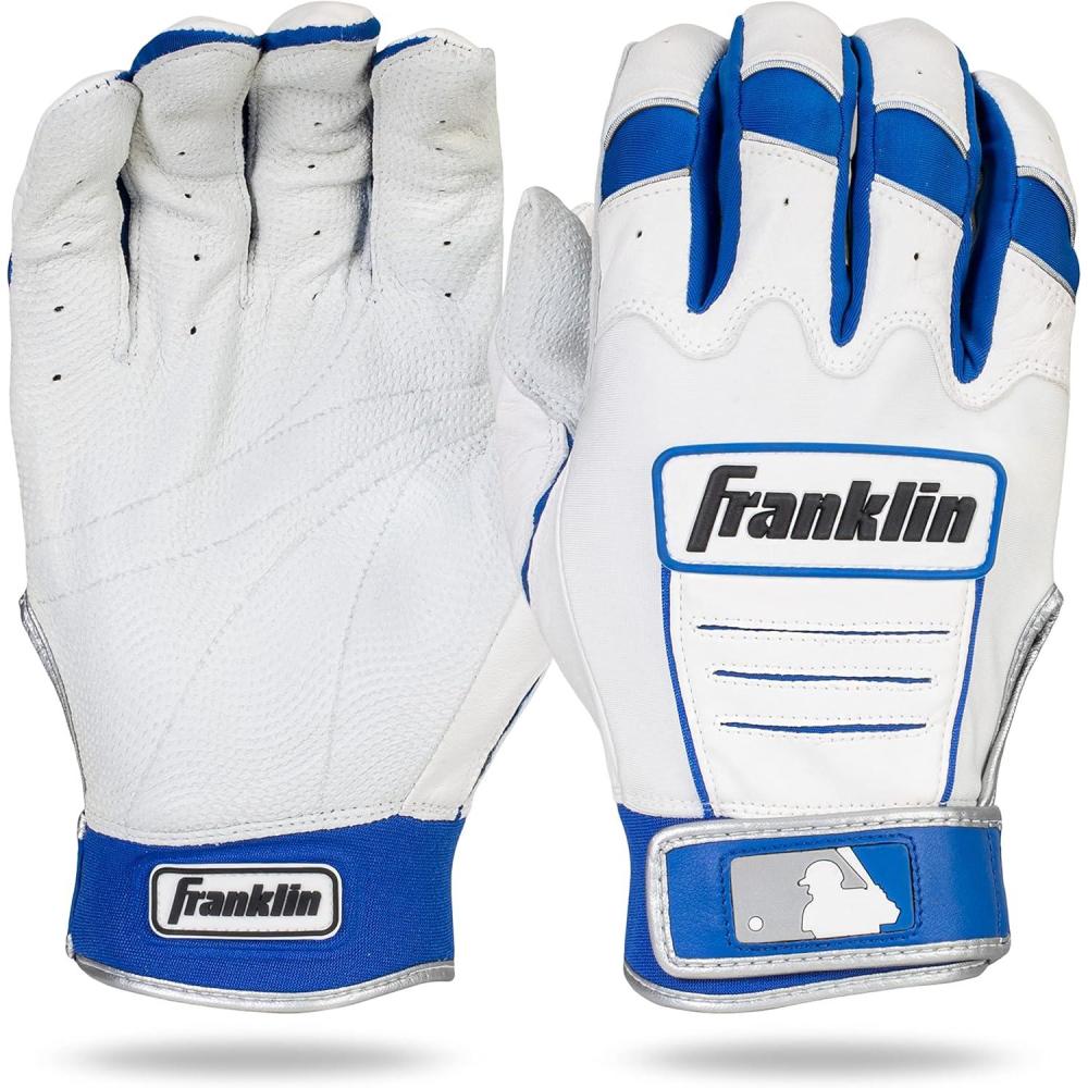 imageFranklin Sports MLB Baseball Batting Gloves  CFX Pro Adult  Youth  Baseball  Softball  Multiple Sizes  ColorsPearlRoyal
