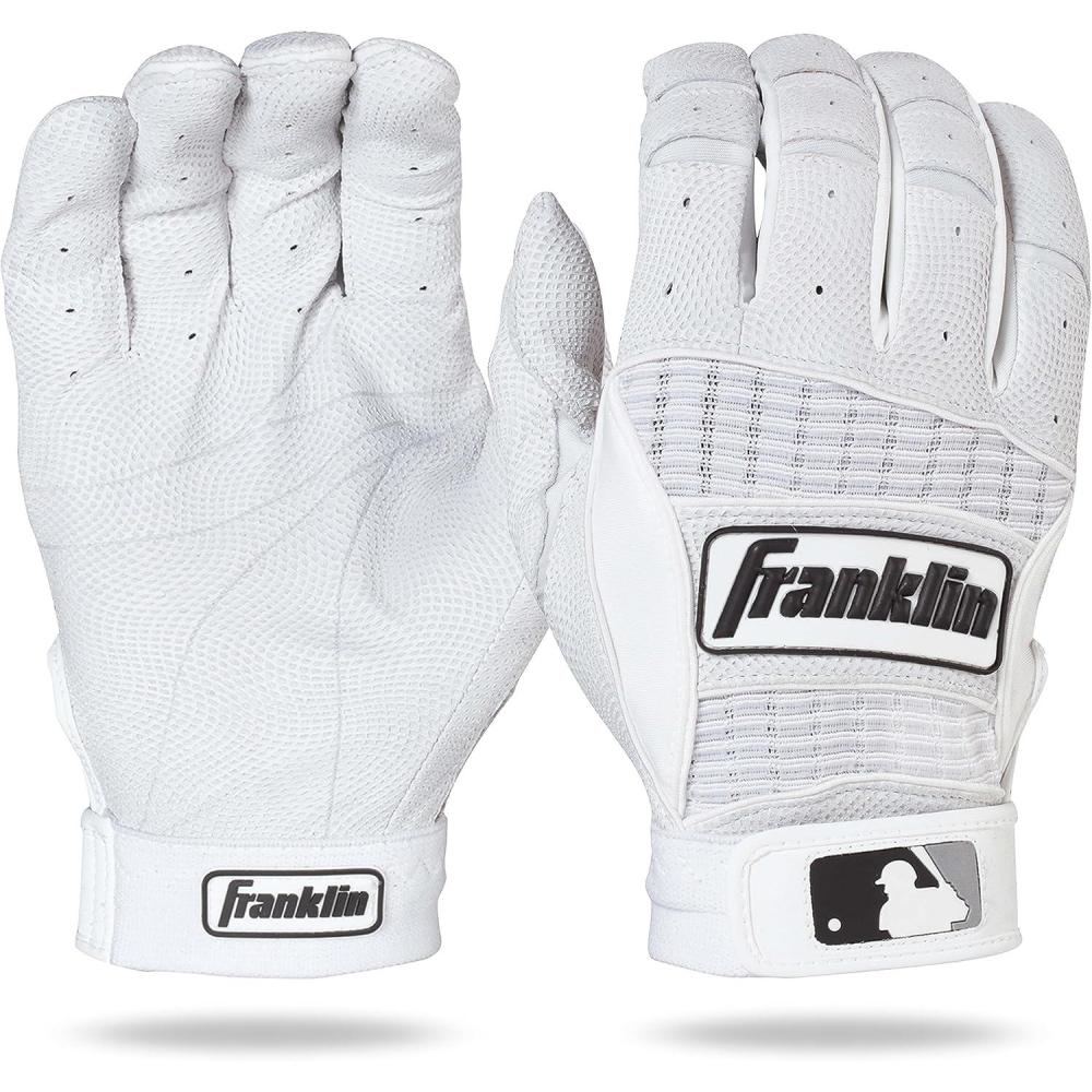 imageFranklin Sports MLB Batting Gloves  Neo Classic II  Adult Batting Gloves Pair  Baseball  SoftballWhiteWhite