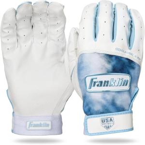Franklin Sports Classic X Fast Pitch Batting Gloves(White/Blue)