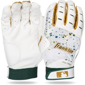 Franklin Sports MLB 2nd Skinz Batting Gloves – Adult & Youth Baseball & Softball – Men’s & Kids Teeball & Softball Gloves – Multiple Sizes & Colors Available(White/Forest Green)