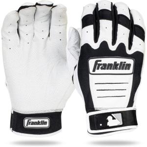 Franklin Sports MLB Baseball Batting Gloves – CFX Pro Adult + Youth – Baseball + Softball – Multiple Sizes + Colors(Black/Pearl)