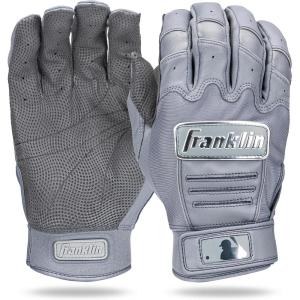 Franklin Sports MLB Baseball Batting Gloves – CFX Pro Adult + Youth – Baseball + Softball – Multiple Sizes + Colors(Chrome Gray)