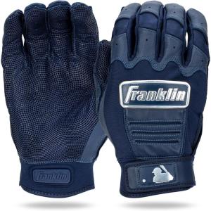 Franklin Sports MLB Baseball Batting Gloves – CFX Pro Adult + Youth – Baseball + Softball – Multiple Sizes + Colors(Chrome Navy)