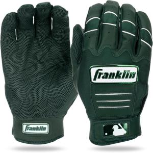 Franklin Sports MLB Baseball Batting Gloves – CFX Pro Adult + Youth – Baseball + Softball – Multiple Sizes + Colors(Forest Green)
