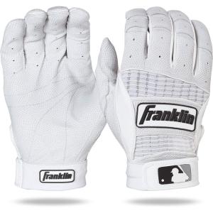 Franklin Sports MLB Batting Gloves – Neo Classic II – Adult Batting Gloves Pair – Baseball + Softball(Pearl/White)