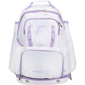 Franklin Sports USA SB Gameday Fastpitch-Softball Backpack – Adult +Youth Softball + Baseball Equipment + Bat Bag – Stores Batting Gloves, Helmet, Cleats – Waterproof Premium Batpack(White/Lilac)