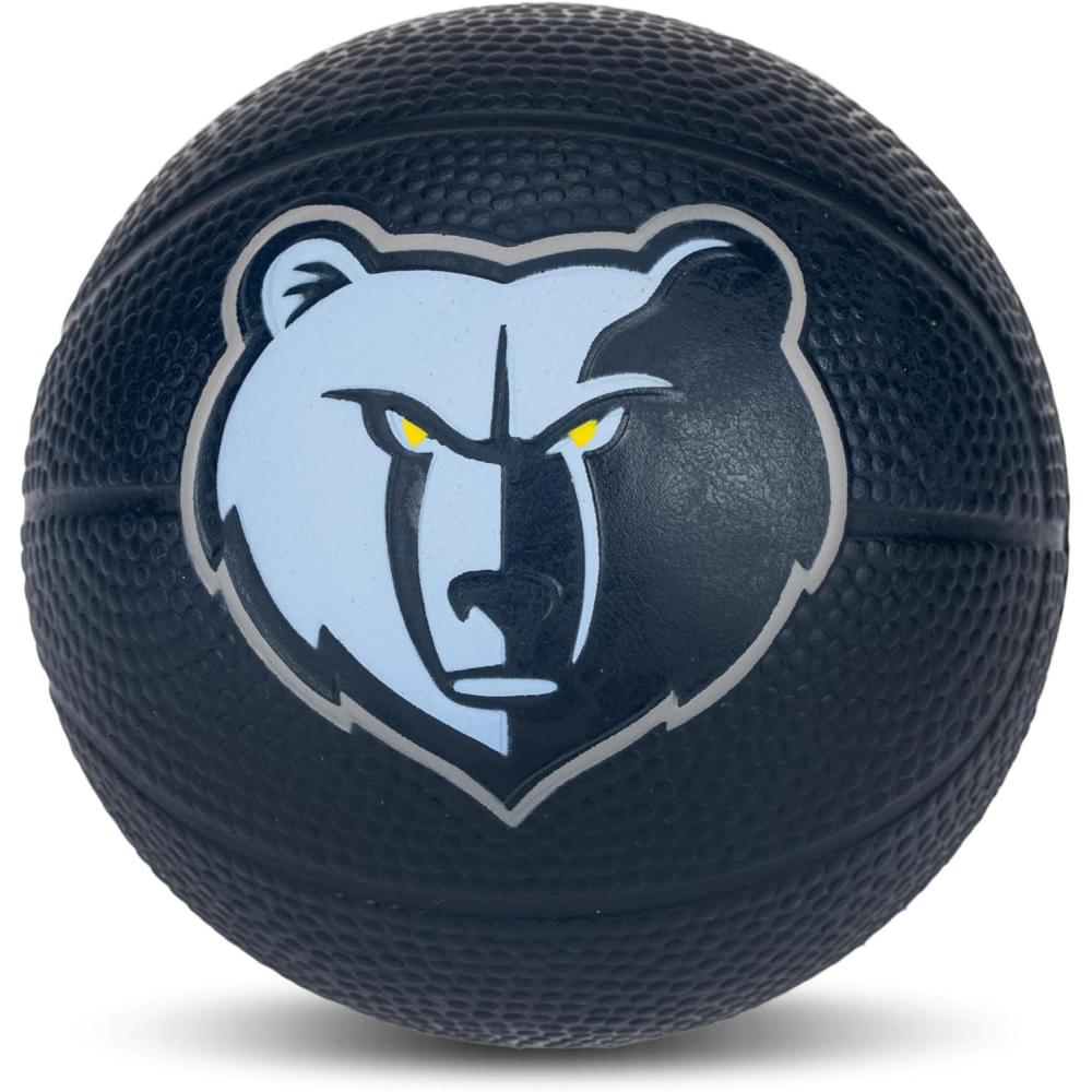 imageFranklin Sports Kids NBA Mini Foam Basketball  55quot Inch Soft Toy Basketball for Indoor or Mini Over the Door HoopsMemphis Grizzlies