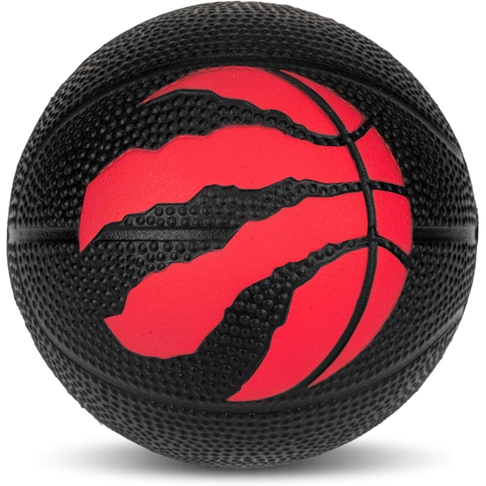 imageFranklin Sports Kids NBA Mini Foam Basketball 55quot Inch Soft Toy Basketball for Indoor or Mini Over the Door HoopsToronto Raptors