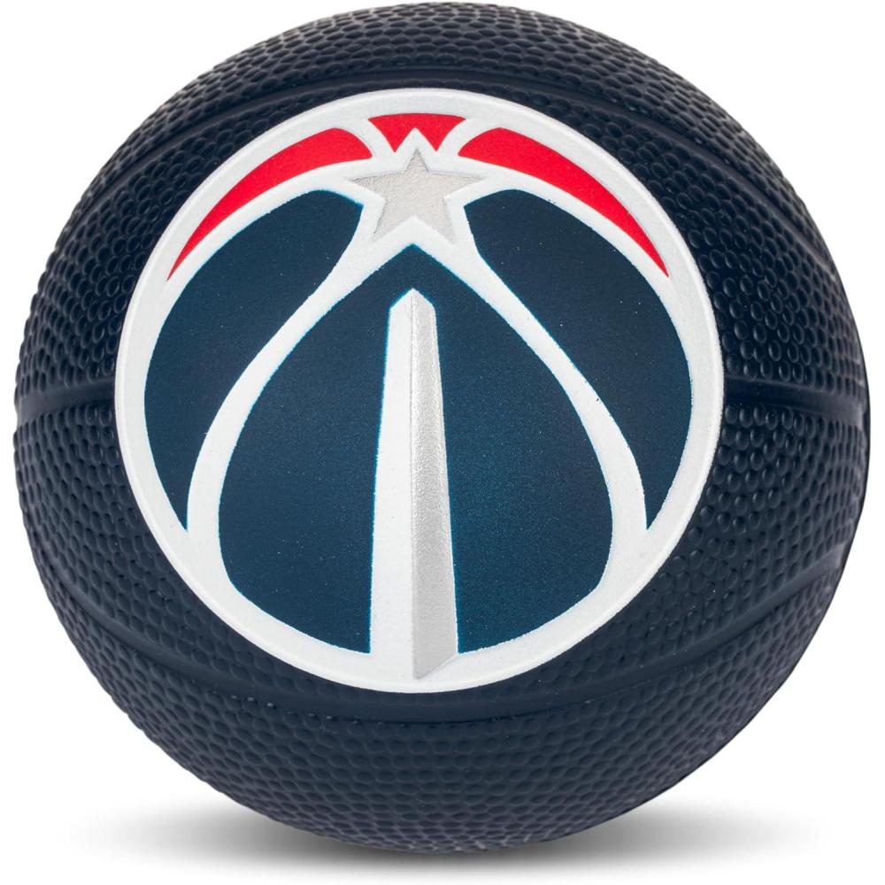 imageFranklin Sports Kids NBA Mini Foam Basketball 55quot Inch Soft Toy Basketball for Indoor or Mini Over the Door HoopsWashington Wizards