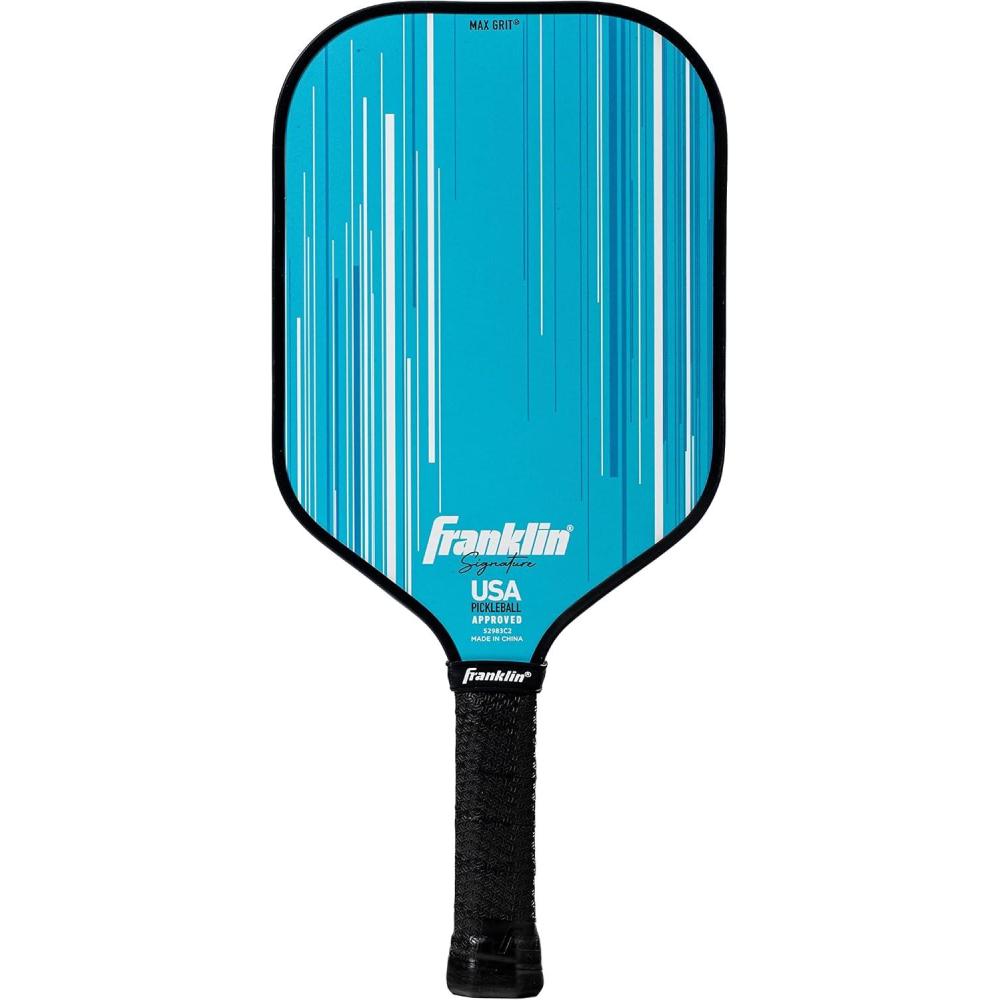 imageFranklin Sports Pro Pickleball Paddle  USAP Approved Paddle with MaxGrit Technology  Elongated Handle for Maximum ControlPro Player  Blue