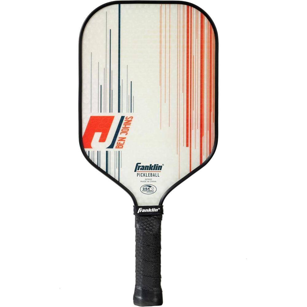 imageFranklin Sports Pro Pickleball Paddle USAP Approved Paddle with MaxGrit Technology Elongated Handle for Maximum ControlPro Player White