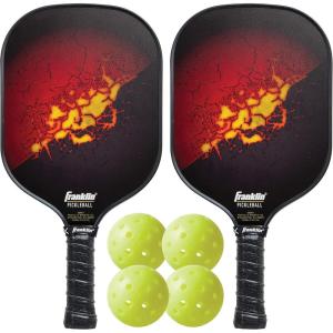 Franklin Sports (2 Paddle and (4) X-40 Outdoor Pickleball Set – Polypropylene Core – Fiberglass Surface